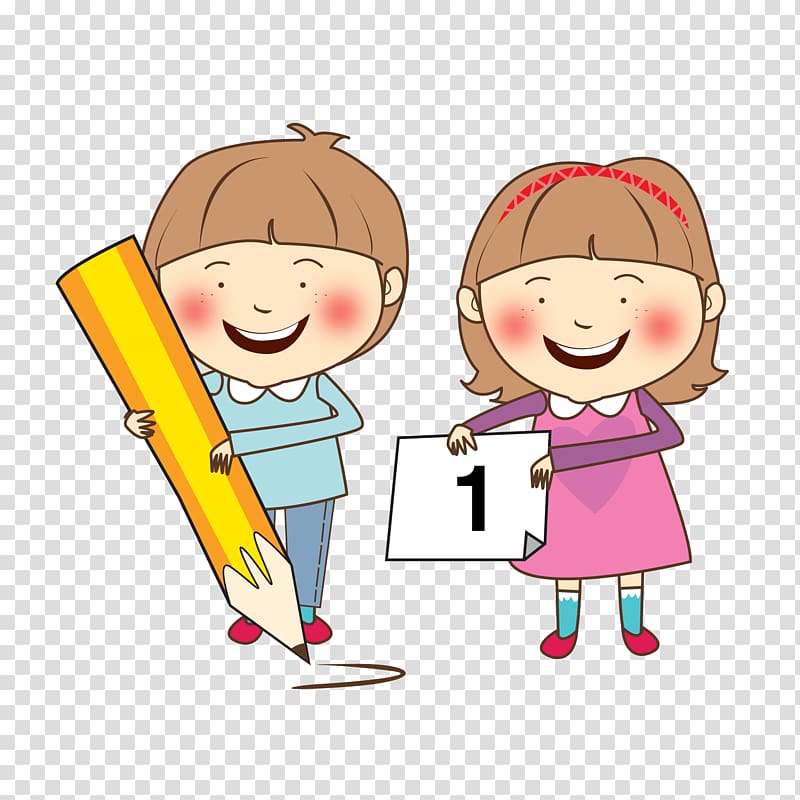 boy and girl illustration, Child Study skills Learning , Happy Children Learning transparent background PNG clipart