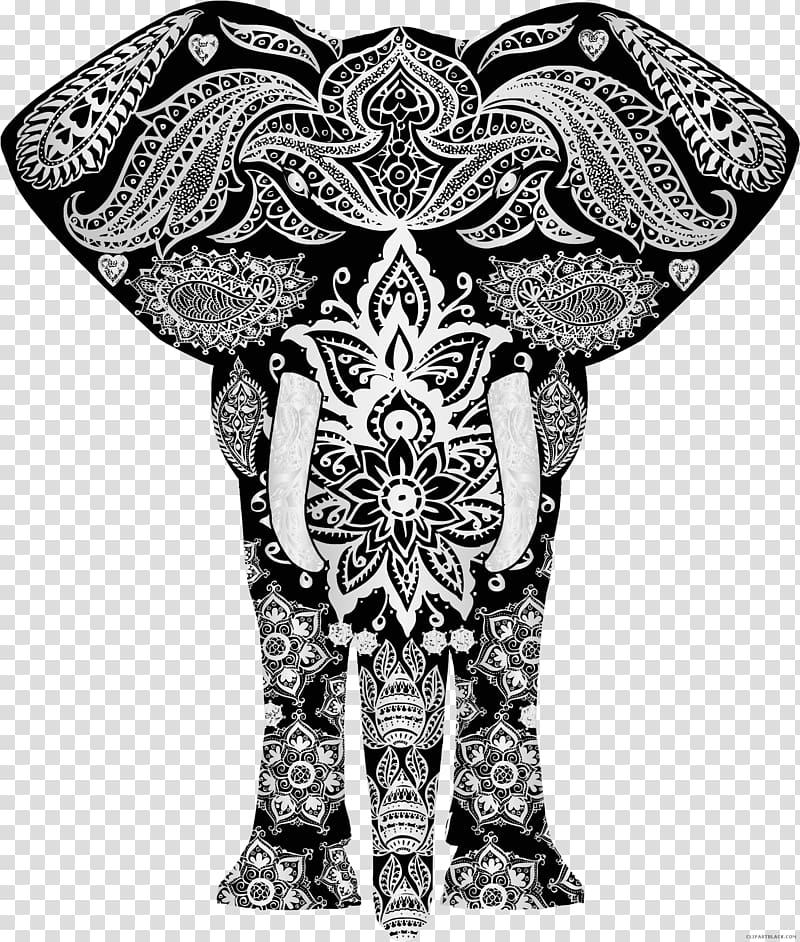 Pattern Elephants Ornament , elephants transparent background PNG clipart