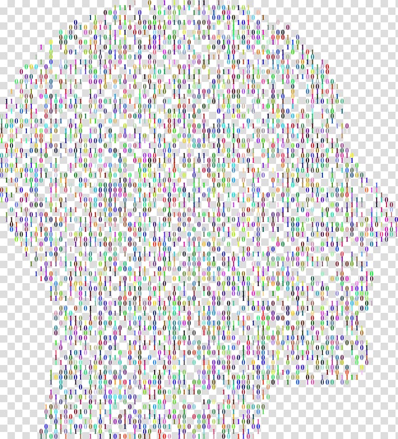 Human head Skull Computer Icons Binary number, binary transparent background PNG clipart