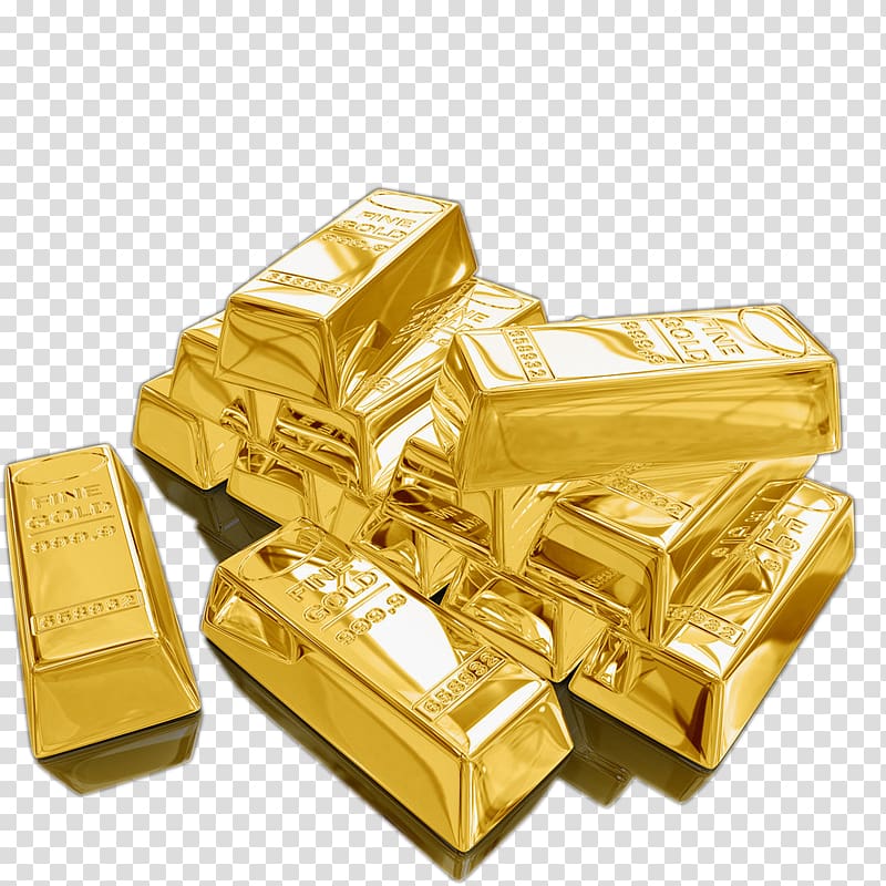 gold bar lot, Gold as an investment Money Gold bar Bullion, 3D gold transparent background PNG clipart