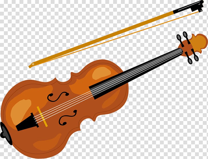 Violin Musical instrument, painted violin transparent background PNG clipart