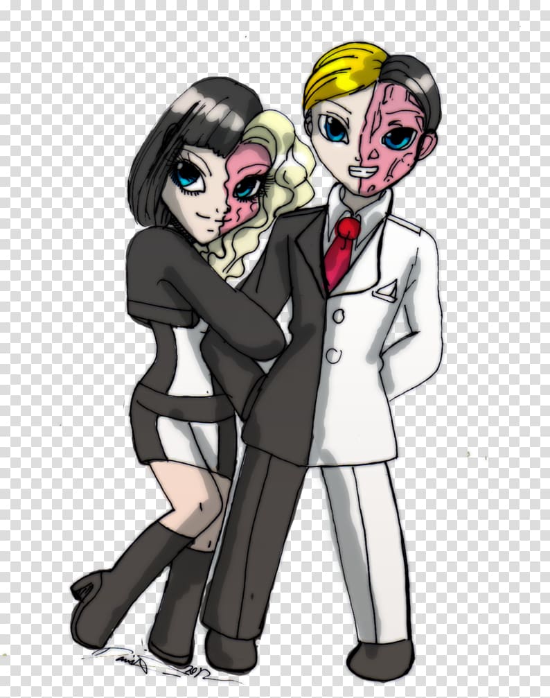 Two-Face Chibi Drawing Art, Chibi transparent background PNG clipart