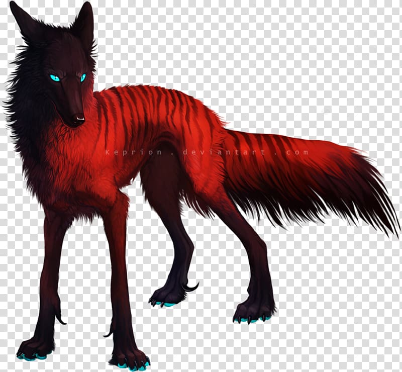 Gray wolf Basior Wadera Pack Demon, Red wolf transparent background PNG clipart