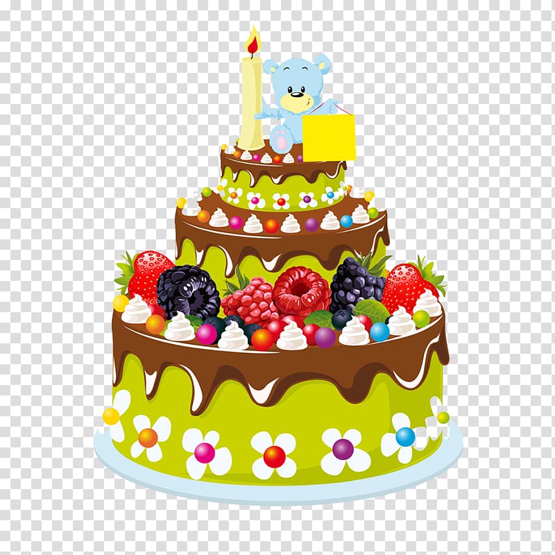 fruit birthday cake transparent background PNG clipart