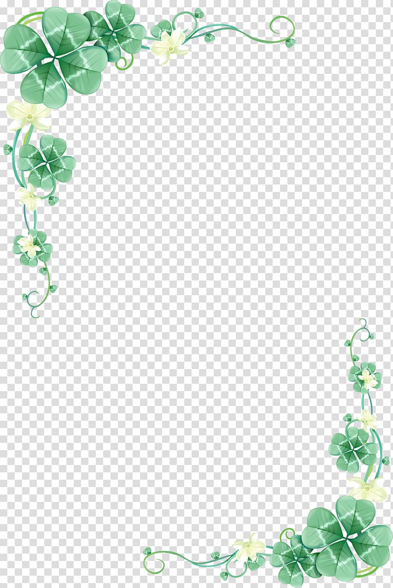 Four-leaf clover Green, Green Clover transparent background PNG clipart