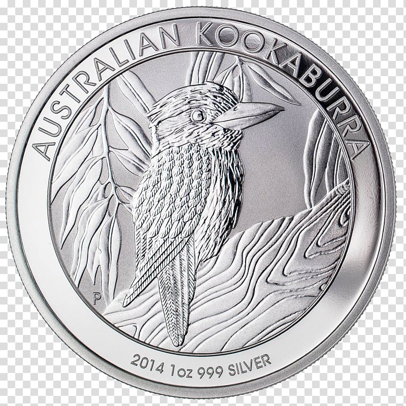 Perth Mint Silver coin Australian Silver Kookaburra, Coin transparent background PNG clipart