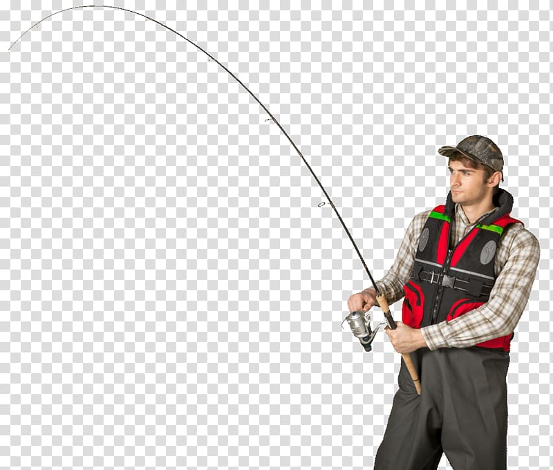 Man fishing wearing vest, Fishing Rods Fisherman Fishing Baits & Lures  Fishing Reels, Fisherman transparent background PNG clipart