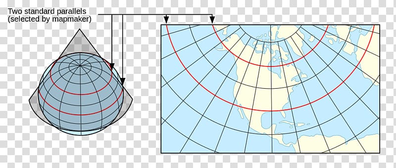 Lambert conformal conic projection Map projection Cone Kegelprojectie Conformal map, map transparent background PNG clipart