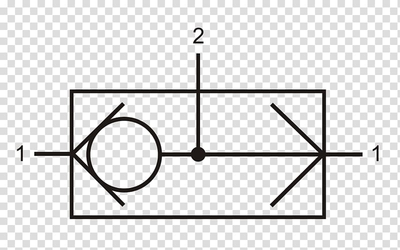 Pneumatics Shuttle valve Schematic Piping and instrumentation diagram, symbol transparent background PNG clipart