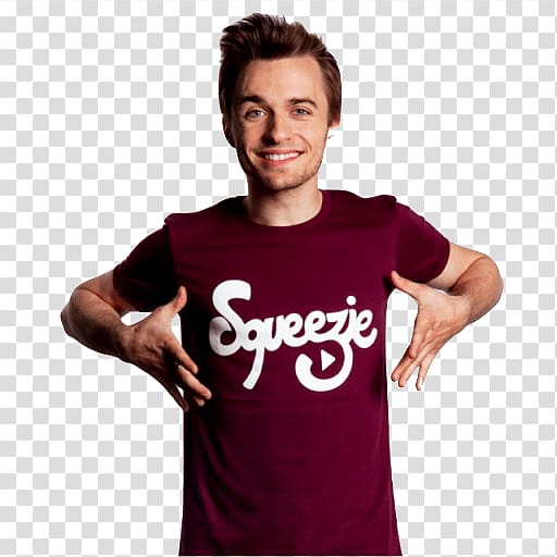 man standing, Squeezie TShirt transparent background PNG clipart