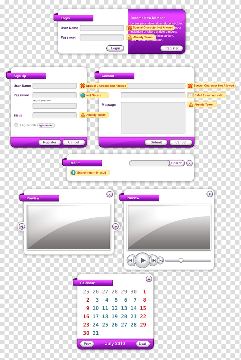 Web design Web page , Purple Web Design Class dialog panel transparent background PNG clipart