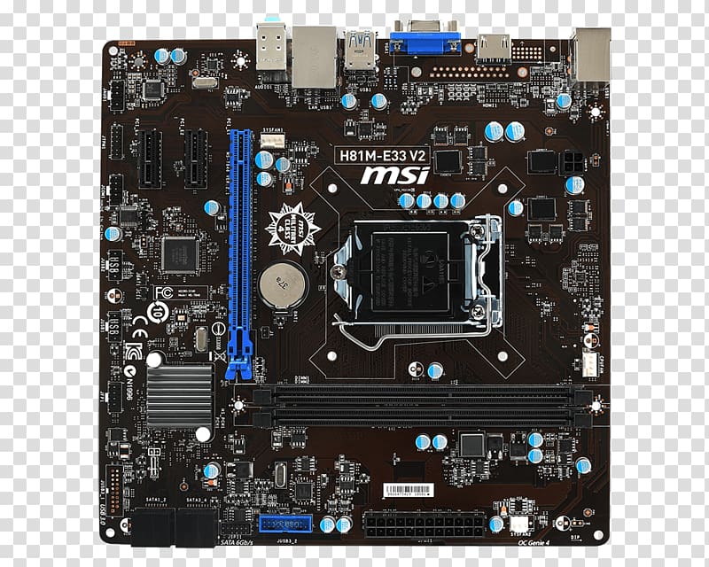 Graphics Cards & Video Adapters Motherboard LGA 1150 microATX CPU socket, Computer transparent background PNG clipart