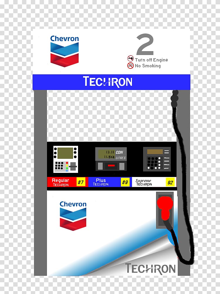 Chevron Corporation Fuel dispenser Gasoline Pump Techron, Gas pump transparent background PNG clipart