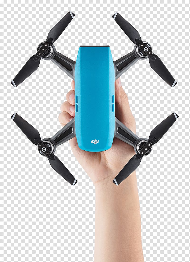 Mavic Pro DJI Spark Blue Unmanned aerial vehicle, Mirrorless transparent background PNG clipart
