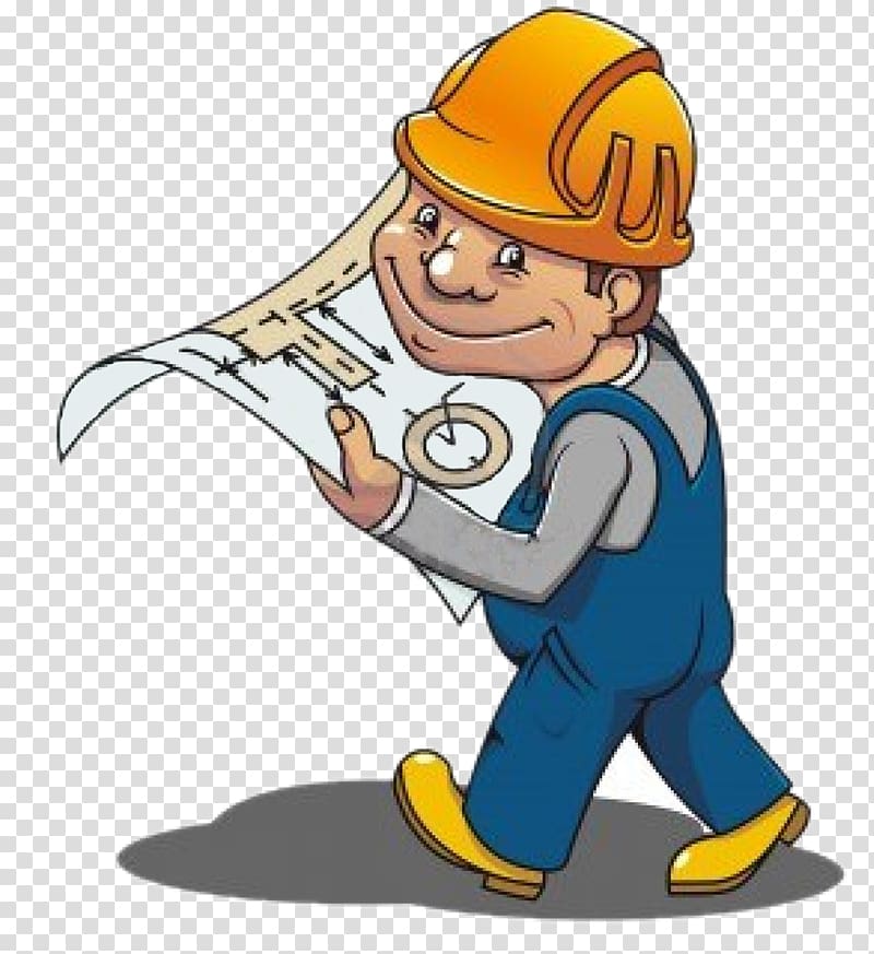 Cartoon Construction worker Architectural engineering, industrail workers and engineers transparent background PNG clipart