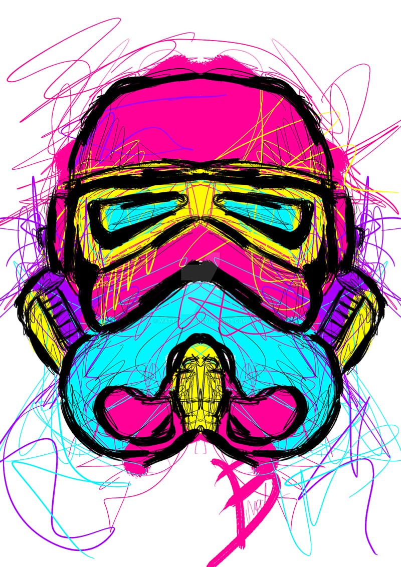 pink and teal stormtrooper painting, Stormtrooper Pop art Artist Canvas, art transparent background PNG clipart