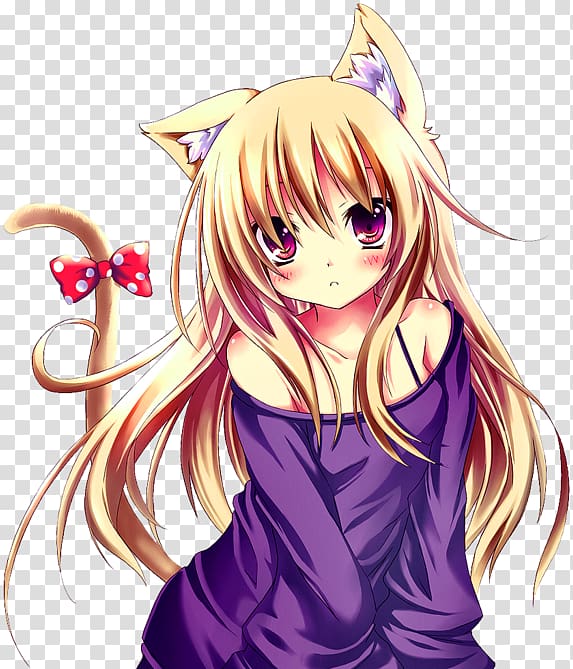 Anime Catgirl Mangaka Chibi Anime Transparent Background Png