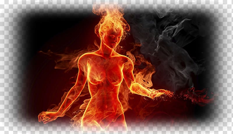 Fire Woman Desktop Flame Girl, hell transparent background PNG clipart