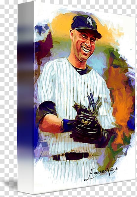 Poster Cartoon Painting, Derek Jeter transparent background PNG clipart