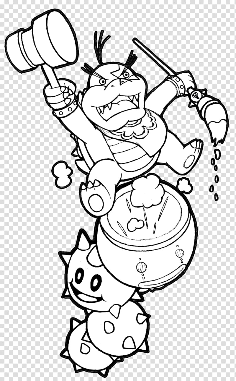 Bowser New Super Mario Bros. Wii Coloring book Koopalings, mario transparent background PNG clipart