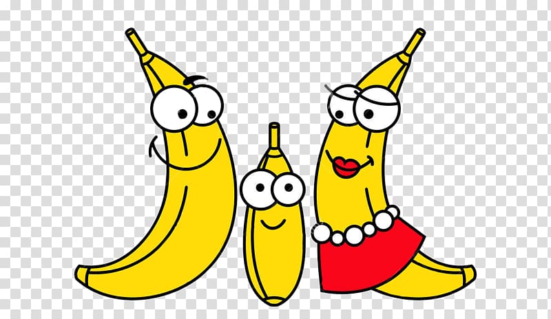 Family Banana Illustration, banana transparent background PNG clipart