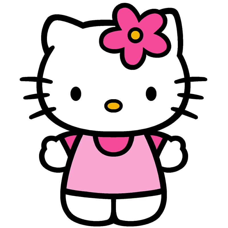 Hello Kitty illustration, Hello Kitty , Hello Kitty Wall Stencils transparent background PNG clipart