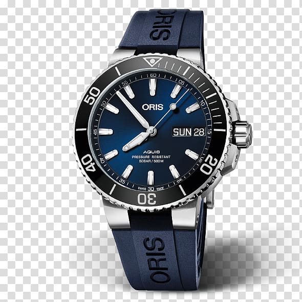 Oris Aquis Date Automatic Oris Big Crown Propilot Day Date Diving watch, watch transparent background PNG clipart