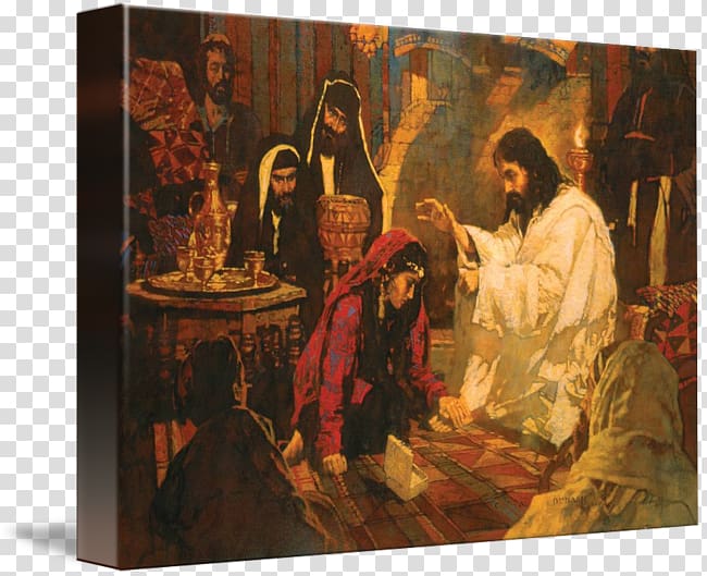 Holy anointing oil Art Forgiveness Anointing of Jesus, painting transparent background PNG clipart