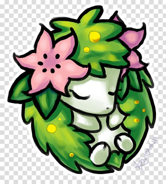 Shaymin Pokémon Kawaii Celebi Walrein, grass minimalist transparent background PNG clipart