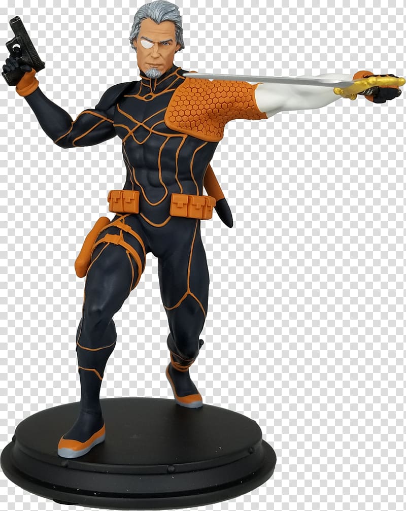 Deathstroke Flash Plastic Man DC Rebirth Statue, deathstroke transparent background PNG clipart