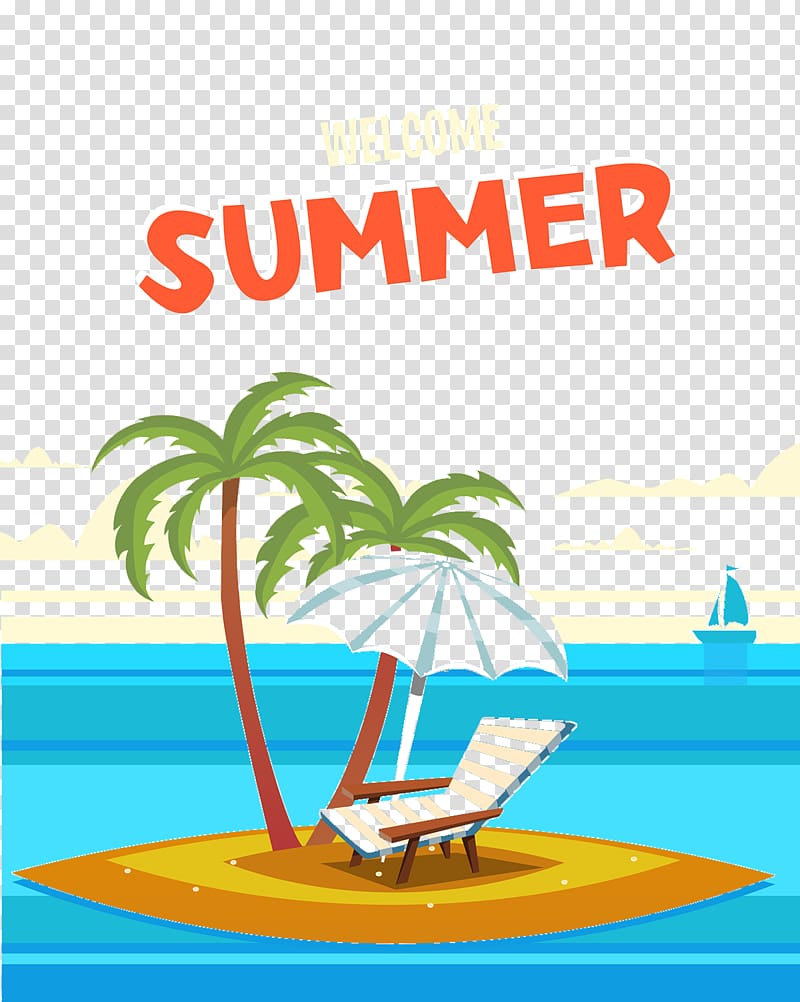 Sandy Beach Poster Vacation, Summer Beach Vacation Poster transparent background PNG clipart