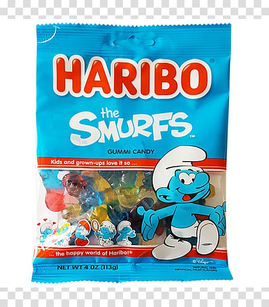 Gummi candy Haribo The Smurfs Liquorice, soft sweets transparent background PNG clipart