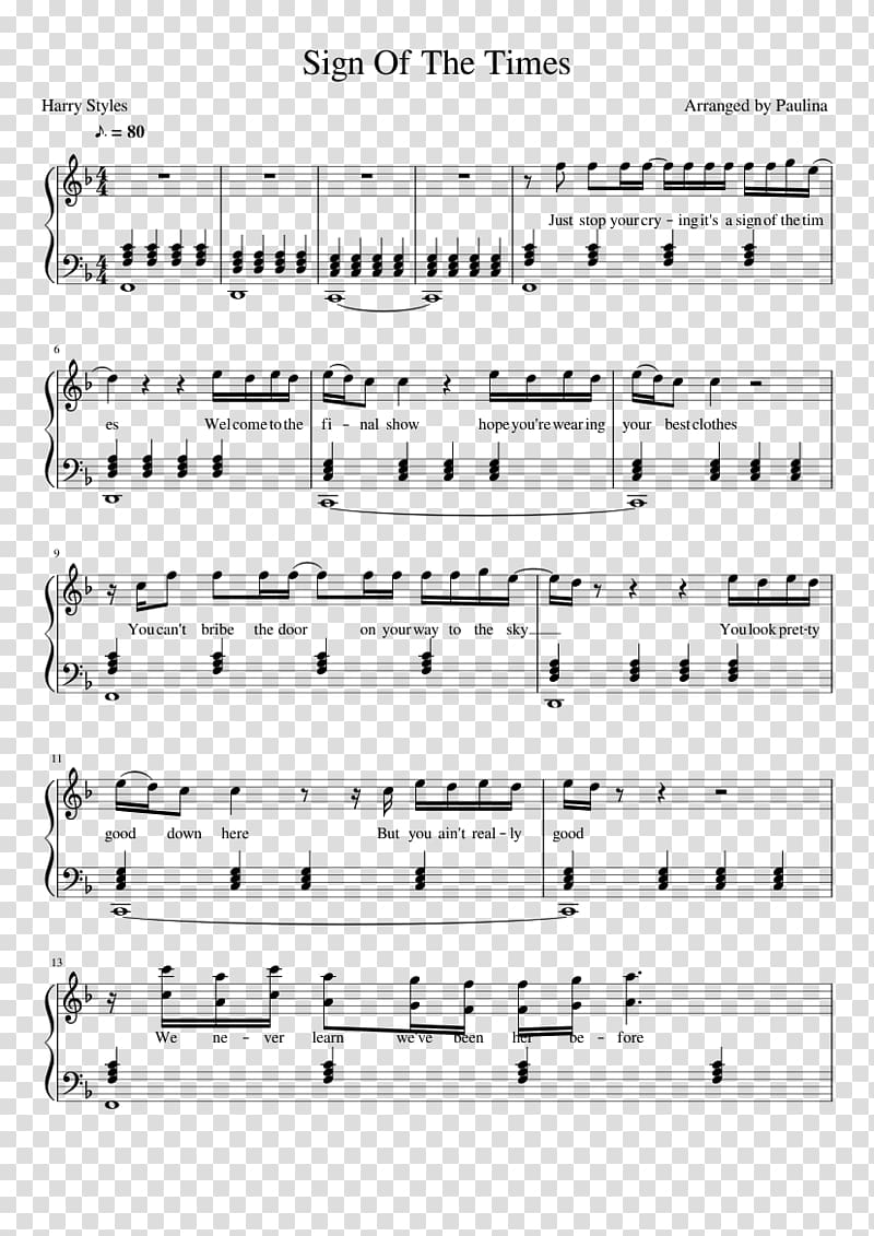 Sign of the Times Piano Sheet Music Accompaniment, piano transparent background PNG clipart