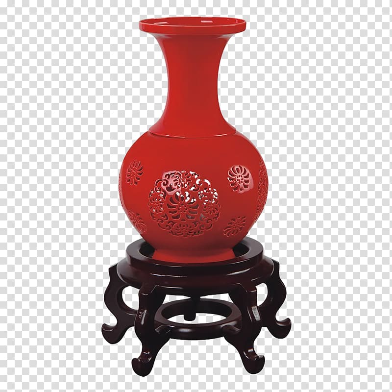 Vase Ceramic, Classical Jingdezhen Ceramic Vase Lamp transparent background PNG clipart