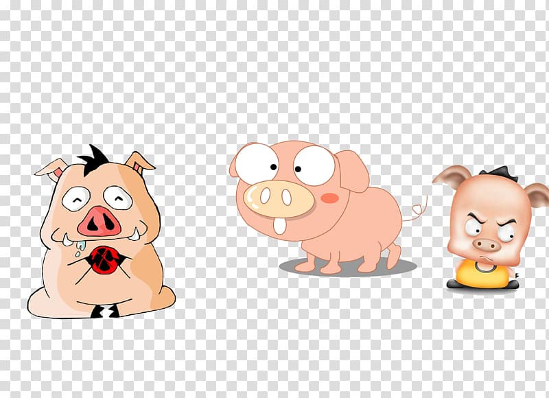 Domestic pig Cartoon , Cute cartoon pig transparent background PNG clipart