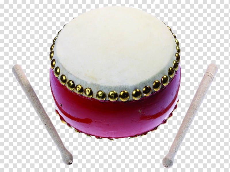 China Musical instrument Drum, Red drum transparent background PNG clipart