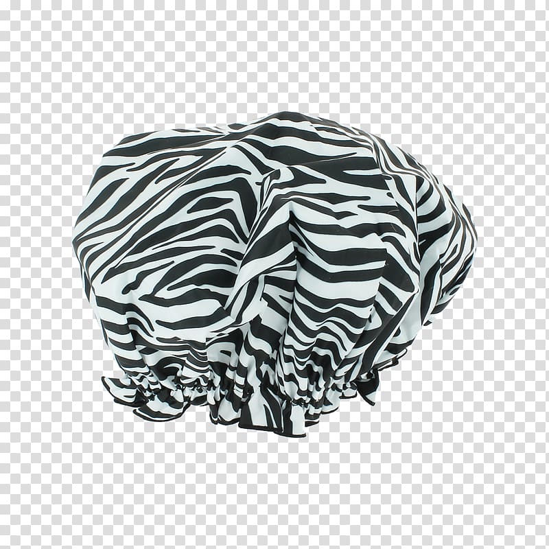 Zebra Animal print Shower Caps Towel, Shower Cap transparent background PNG clipart