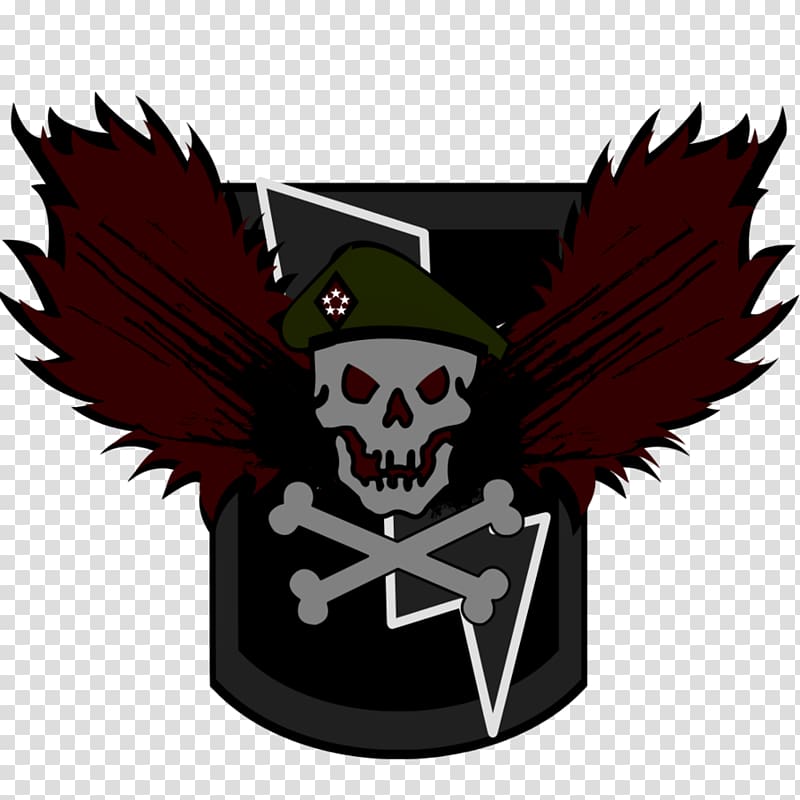 Skull Character Fiction Emblem Black operation, army emblem transparent background PNG clipart