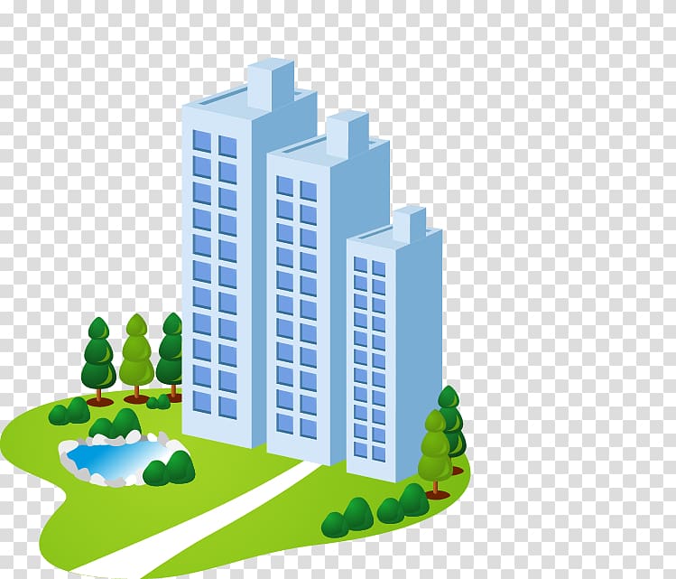 high-rise building illustration, Green building Architecture Infographic, Cartoon construction of buildings transparent background PNG clipart