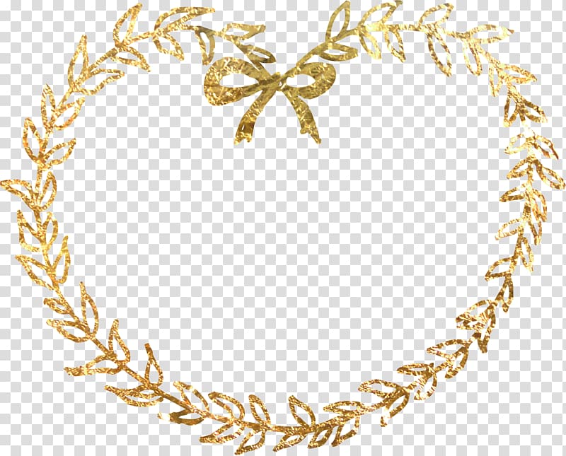 gold-colored heart-shaped border illustration, Body piercing jewellery Pattern, Material gold border transparent background PNG clipart