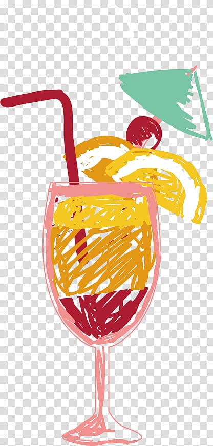 Orange juice Soft drink Cocktail, Hand-painted Creative Juices transparent background PNG clipart