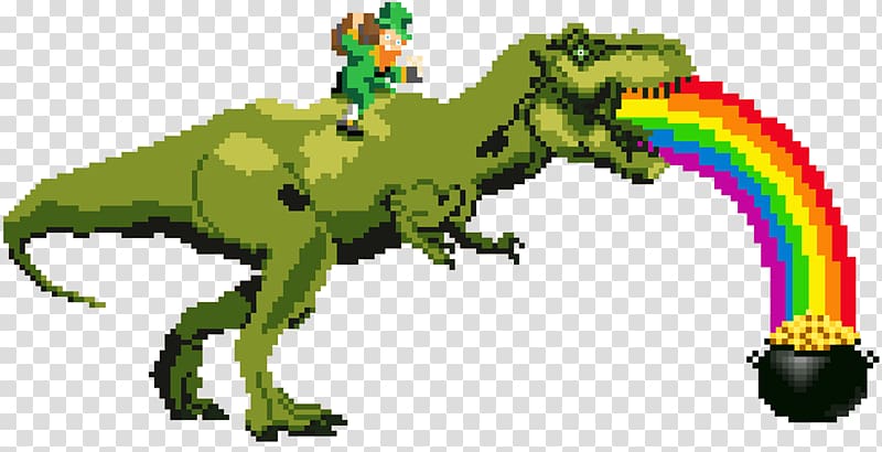 Tyrannosaurus Dinosaur Pachycephalosaurus 8-bit color Pixel art, 8 BIT transparent background PNG clipart