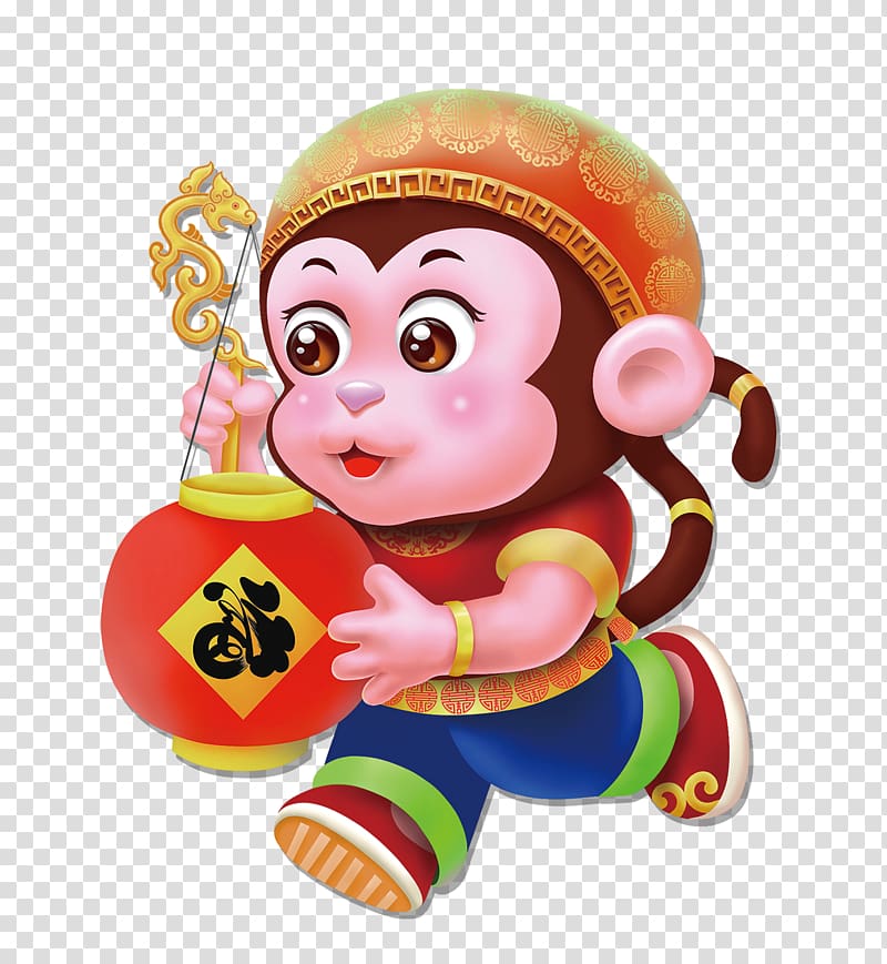 Chinese New Year Monkey , Monkey pattern transparent background PNG clipart