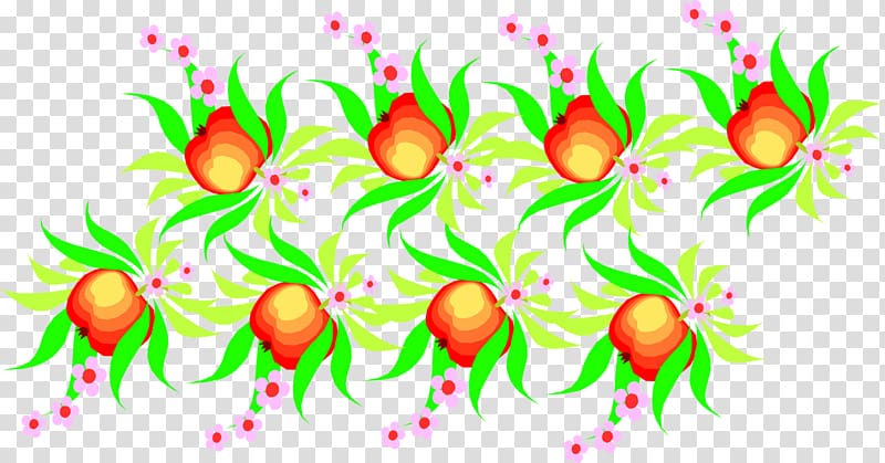 Vignette Flower Megabyte , fruit border transparent background PNG clipart