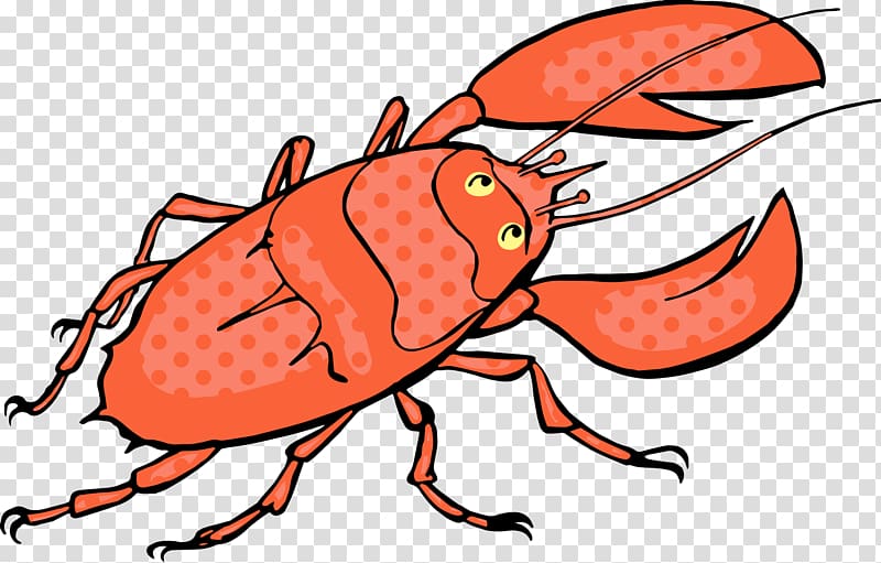 Lobster Crab Seafood Cartoon , Hand-painted lobster transparent background PNG clipart