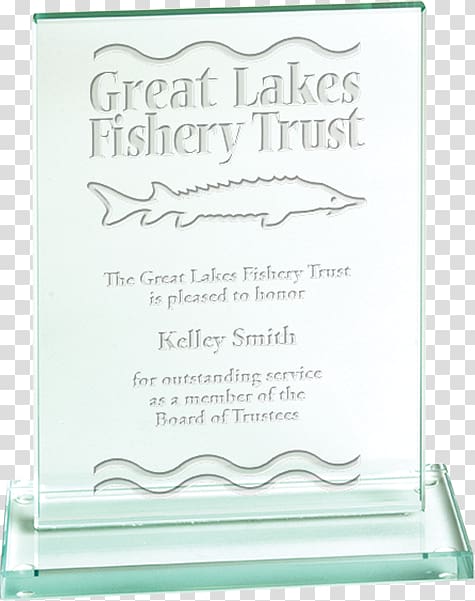 Great Lakes Rectangle Fishery Glass Font, glass trophy transparent background PNG clipart