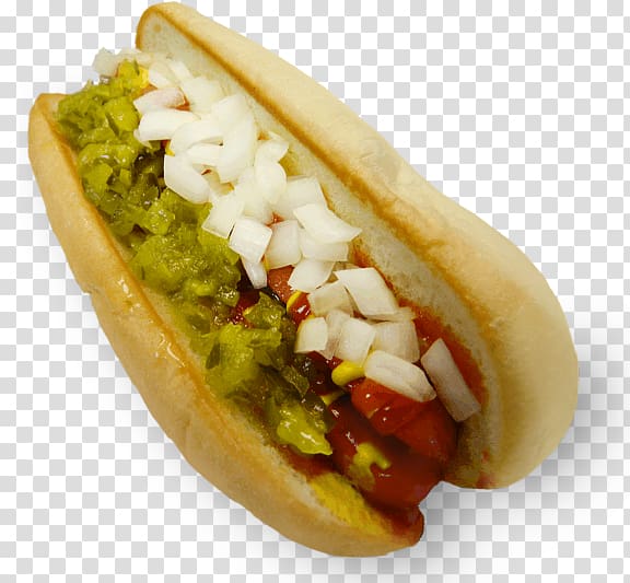 Chicago-style hot dog Chili dog Fast food Cuisine of the United States, gourmet burgers transparent background PNG clipart