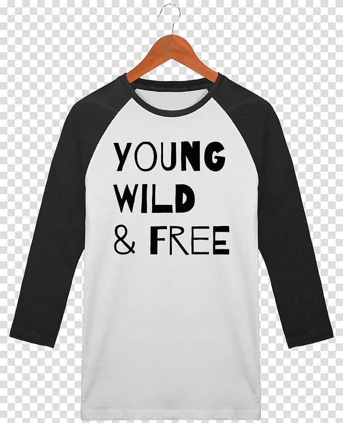 T-shirt Sleeve Collar Crew neck Hood, young wild and three transparent background PNG clipart
