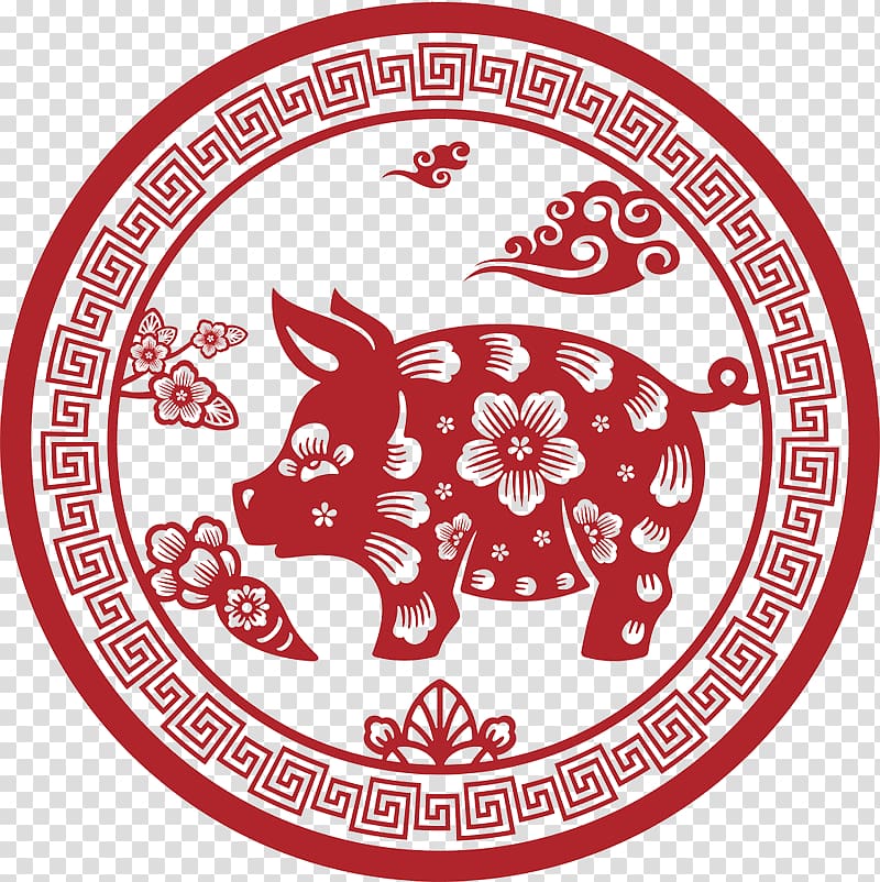 Pig Chinese zodiac Astrological sign Dog Rooster, pig transparent background PNG clipart