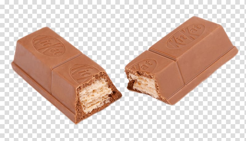 Kit Kat chocolate, Split KitKat Bar transparent background PNG clipart